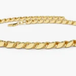 14K Solid Gold Unique Marquise Shape Bracelet - Image 2