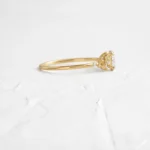 14k Solid Gold Oval Cut Diamond Ring - Image 3