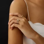 18K Solid Gold Lab-Grown Round Diamond Engagement Ring - Image 5