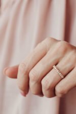 14k Wedding Gold Ring ,Engagement Promise Ring ,Bridesmaid Gift, Solid Gold Ring - Image 2