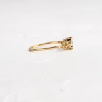 18K Solid Gold Round Cut Diamond Ring - 图片 3