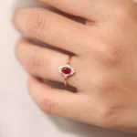 18K Solid Gold Victorian Genuine Ruby Ring - Image 9