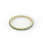 14K Solid Gold 0.35 ctw Natural Emerald full Eternity Band | Emerald Eternity Band | Thin Band - Image 5