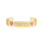 Personalized Diamond Letter Cuff  Bracelet - Image 3