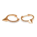 Avery Natural Diamond Spike Huggies - Image 3