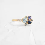 14k Solid Gold Lab-Grown Diamond Clear Water Ring - Image 4
