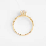 18K Solid Gold Lab-Grown Round Diamond Engagement Ring - Image 6