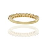 18K Solid Gold Multi Color Sapphire Band - 图片 8