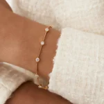18k Milgrain Setting Diamond Infinity Bracelet 1.20 ctw - Image 4