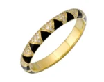 Zigzag Enamel And Natural Diamond Ring - Image 2