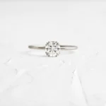 18K Solid Gold 0.71ct. Round Cut Lab-Grown Diamond Solitaire Engagement Ring