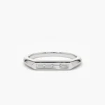 14k Unique Baguette Stackable Ring - Image 3