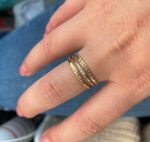 Minimalist Ring 14k Solid Gold Natural Diamond - Image 9