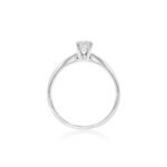 18k White Gold Moissanite Diamond Classic Solitaire Ring - Image 3