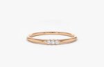 Minimalist Ring 14k Solid Gold Natural Diamond - Image 7