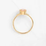 14k Solid Gold 1.16ct. Oval Cut Lab-grown Pink Diamond Engagement Ring - 图片 6