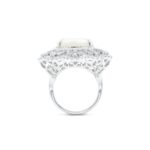 18K Solid Gold Opal Center Ring with Diamonds - Image 3