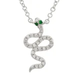 Natural Diamond Snake Necklace - Image 3
