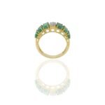 18K Solid Gold Emerald And Diamond Ring - Image 5