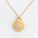 14k 纯金天空项链