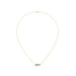 18k Solid Gold Natural Emerald Cluster Necklace - 图片 5