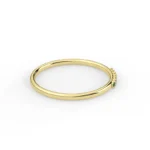 14K Solid Gold Emerald Wedding Ring - Image 5