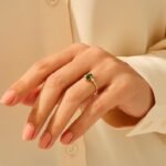 14K Solid Gold Emerald Marquise Ring - Image 4