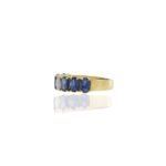 18K Solid Gold Sapphire And Diamond Ring - 图片 4