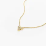 18k Bezel Set Trio Natural Diamond Necklace - Image 3
