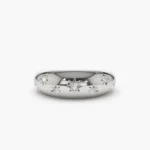 14K Solid Gold 6MM Dome Star Setting Diamond Ring - 图片 3