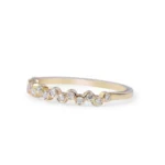 18k Gold Natural Diamond Stacking Ring - Image 2