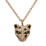 Natural Diamond Jaguar Necklace