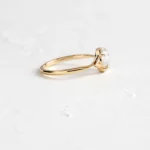 18K Solid Gold Rose Cut Moissanite Diamond Ring - Image 8