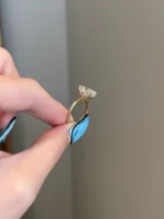 3 Carat Crushed Ice Radiant Moissanite 4-Prong Halo Solitaire Engagement Ring - Image 4