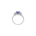 14K Solid Gold Brilliant Round Tanzanite And Diamond Ring - 图片 9