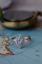 The Atlantis 3.66 ct Marquise White Sapphire Ring - 图片 4