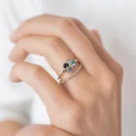 14k Solid Gold Lab-Grown Diamond Clear Water Ring - Image 7