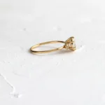 14k Solid Gold Lab-Grown Diamond Ring, Round Cut Diamond Ring - 图片 3