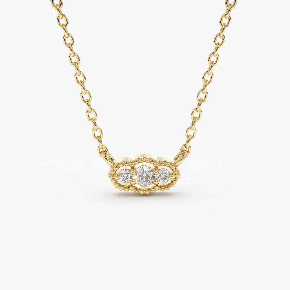 400548_38f1baffb36442c4900e1d2b7918f300mv2.webp 18k Solid Gold Art Deco Trio Moissanite Diamond Necklace - 图片 1