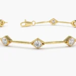 18k Milgrain Setting Diamond Infinity Bracelet 1.20 ctw - Image 2