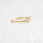 18K Solid Gold  Diamond Wedding Band - 图片 3