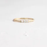 14k Gold Lab-Grown Diamond Morse Code Rings - Image 6