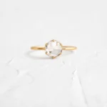 18K Solid Gold Lab-Grown Diamond Rose Basket Ring