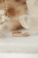 Zig Zag Baguette Diamond Gold Band