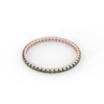 14K Solid Gold 0.35 ctw Natural Emerald full Eternity Band | Emerald Eternity Band | Thin Band - Image 6