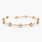 18k Milgrain Setting Diamond Infinity Bracelet 1.20 ctw - Image 7
