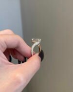 8 Carat Oval Cut Moissanite Engagement Ring 14 Karat Gold - 图片 7