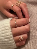 14K Solid Gold Lila Marquise Diamond And Sapphire Band - 图片 3