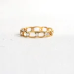 14k Gold Lab-Grown Linked Eternity Band