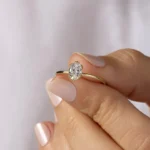 Threaded Ring, 0.7ct. Oval Cut Diamond - Image 4